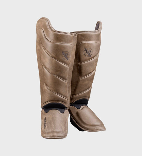Hayabusa Kickboks Scheenbeschermers T3 LX - Vintage Bruin - Scheenbeschermers