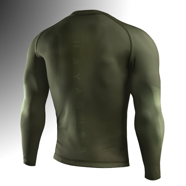 Hayabusa Rashguard Core Långa Ärmar – Mörkgrön