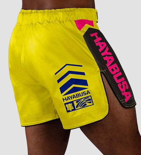 Hayabusa MMA Broekje Icon - Geel/Blauw/Roze - Shorts