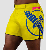 Hayabusa MMA Broekje Icon - Geel/Blauw/Roze - Shorts