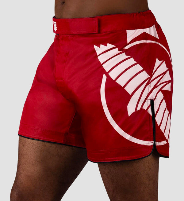 Hayabusa MMA Shorts Icon - Rood/Wit