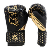 King Pro Boxing Bokshandschoenen Kids Hexagon - Zwart/Goud