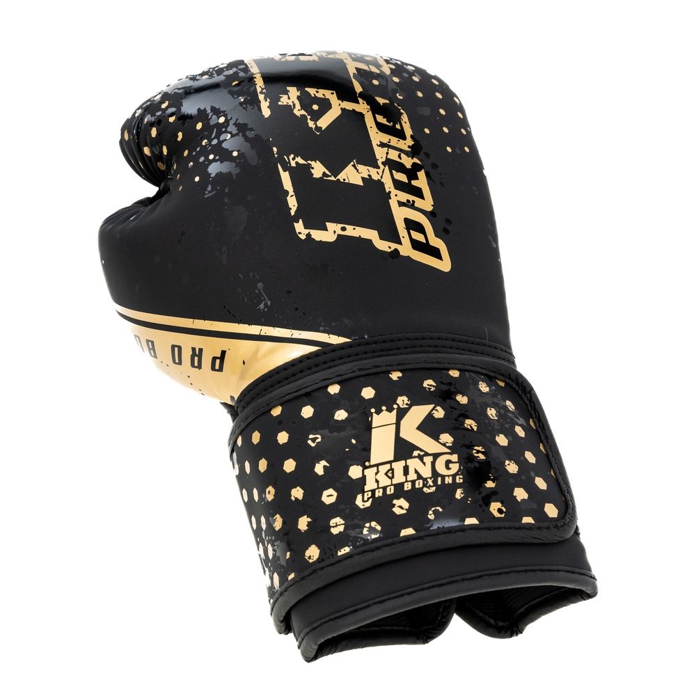 King Pro Boxing Bokshandschoenen Kids Hexagon - Zwart/Goud