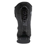 King Pro Boxing Kickboxing Shin Guards Kids Hexagon - Black/Black