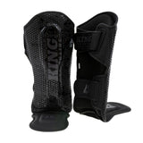King Pro Boxing Kickboxing Shin Guards Kids Hexagon - Black/Black