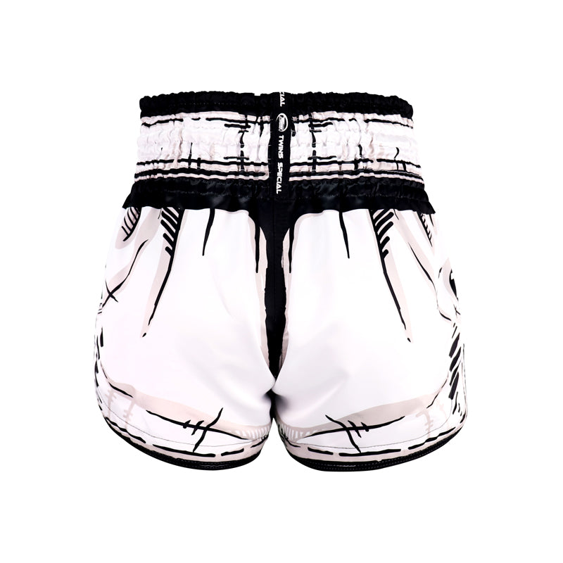 Twins Muay Thai Shorts TTBL Comic - Wit/Zwart