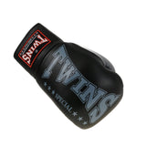 Twins Bokshandschoenen BGLL8 met vetersluiting - Zwart/Grijs