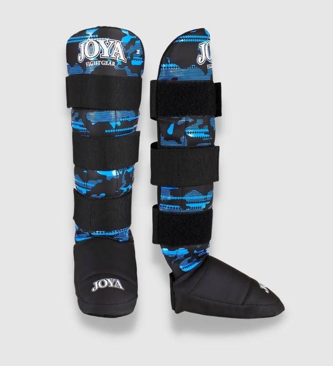 Joya Kickboks Scheenbeschermers V2 - Camo Blauw - Scheenbeschermers