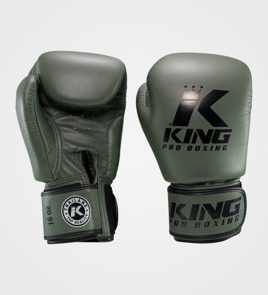 King Pro Boxing Bokshandschoenen BGVL3 - Kaki Groen/Zwart