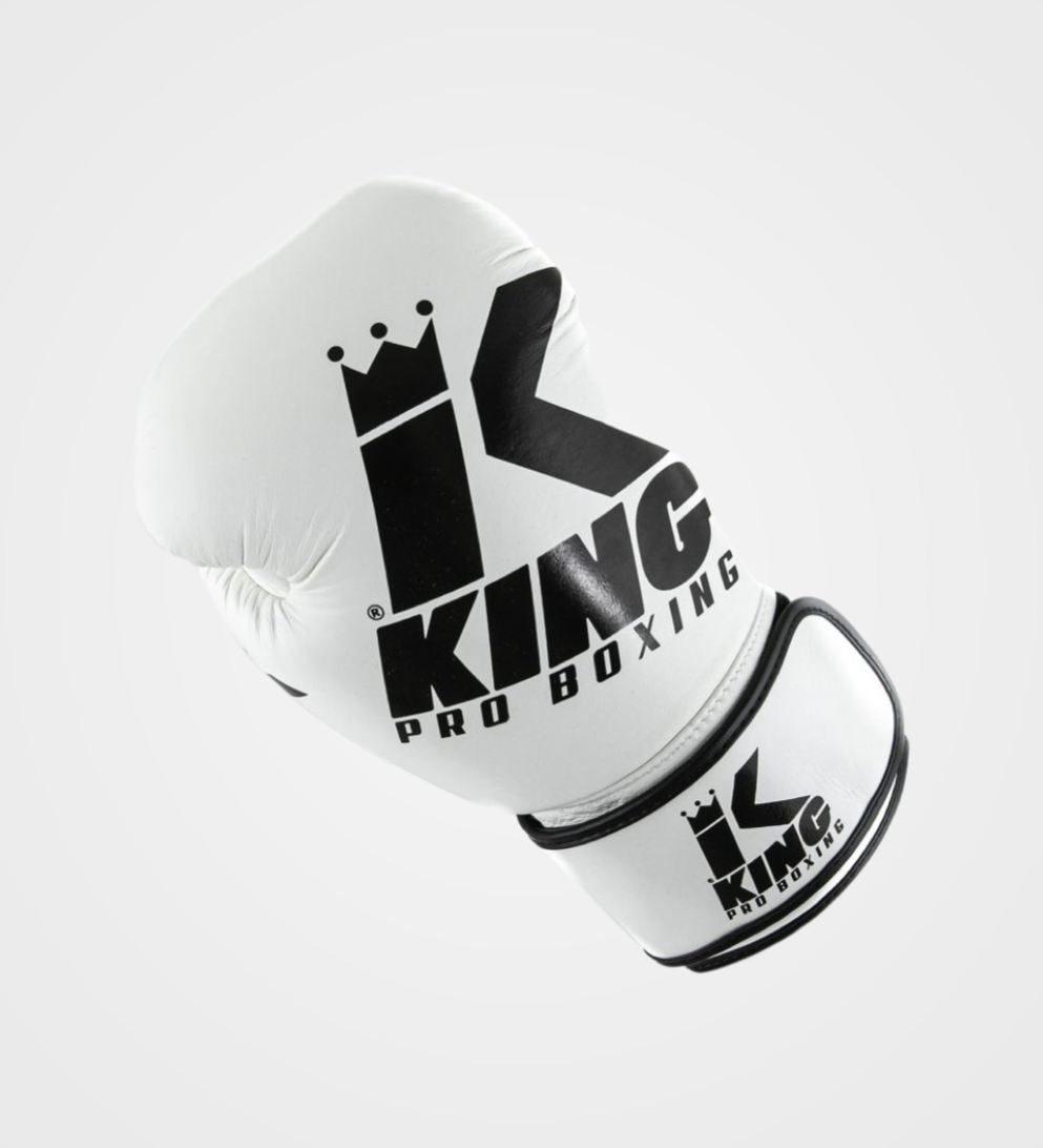 King (Kick)Bokshandschoenen Platinum - Wit/Zwart - (Kick)Bokshandschoenen