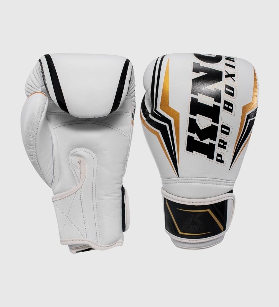 King (Kick)Bokshandschoenen Thor - Wit/Zwart/Goud - (Kick)Bokshandschoenen