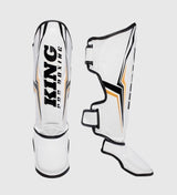 King Kickboks Scheenbeschermers Thor - Wit/Zwart/Goud - Kickboks Scheenbeschermers