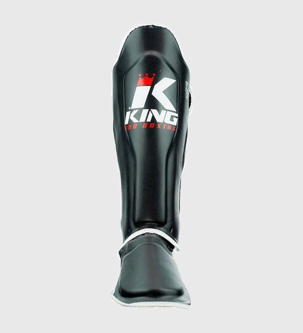 King Pro Boxing Kickboks Scheenbeschermers SG1 - Zwart/Wit