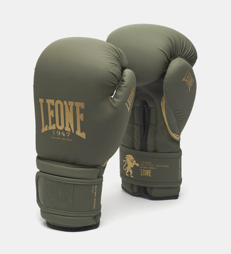 Leone (Kick)Bokshandschoenen GN059G - Kaki Groen/Goud - (Kick)Bokshandschoenen