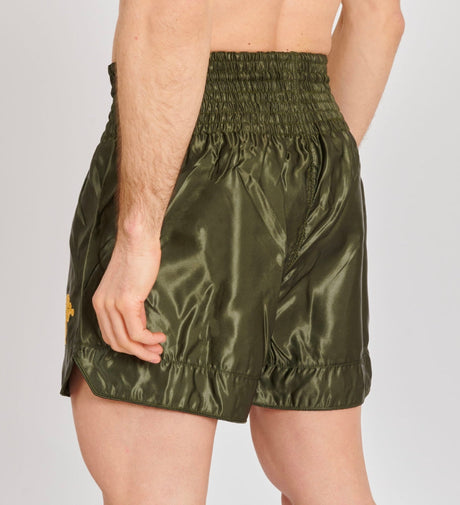 Leone Kickboks Broekje Basic - Kaki Groen/Goud - Shorts