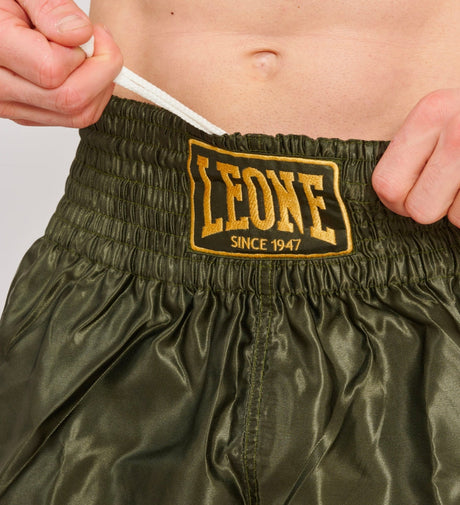 Leone Kickboks Broekje Basic - Kaki Groen/Goud - Shorts