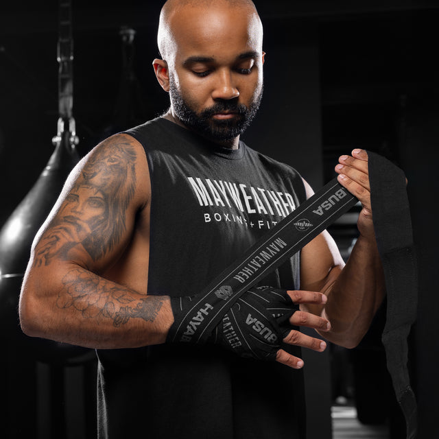 Hayabusa x Mayweather Stretch Bandages - Black/Gray