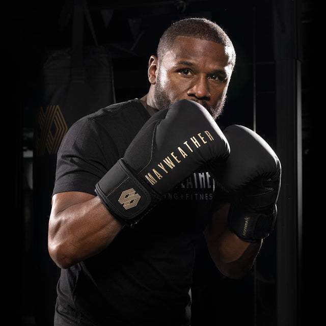 Hayabusa x Mayweather Boxing Gloves Champ - Black/Gold