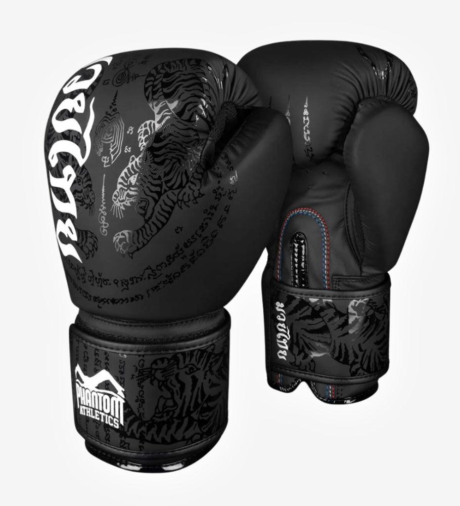 Phantom (Kick)Bokshandschoenen Muay Thai - Zwart/Wit - (Kick)Bokshandschoenen