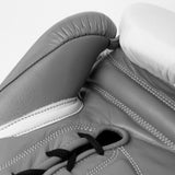 Everlast Powerlock 2 Pro Boxhandschuhe mit Schnürverschluss – Weiß/Grau