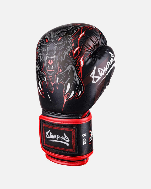 8 WEAPONS Bokshandschoenen Beastial Wolf Kinderen - Zwart/Rood