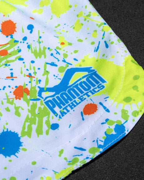 Phantom Athletics MMA Shorts Fusion Splatter - Wit/Neon