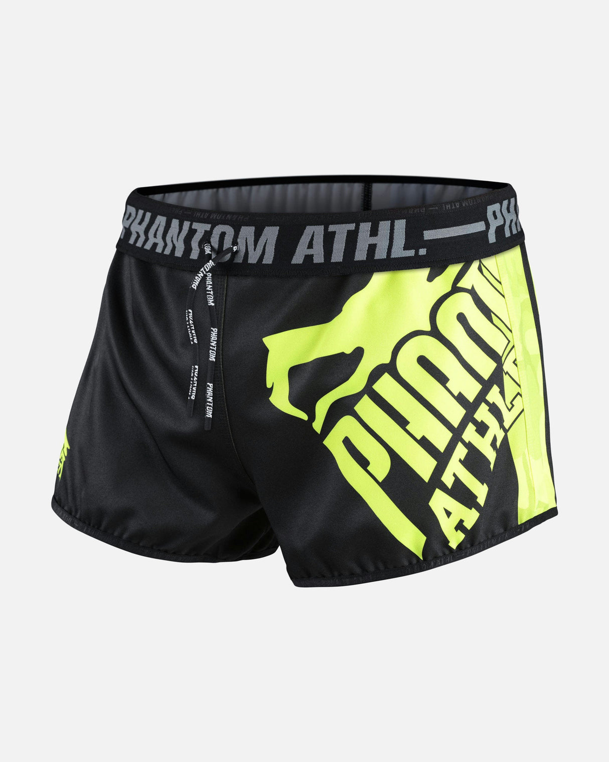 Pantaloncini Muay Thai Phantom Athletics Revolution – Nero/Neon