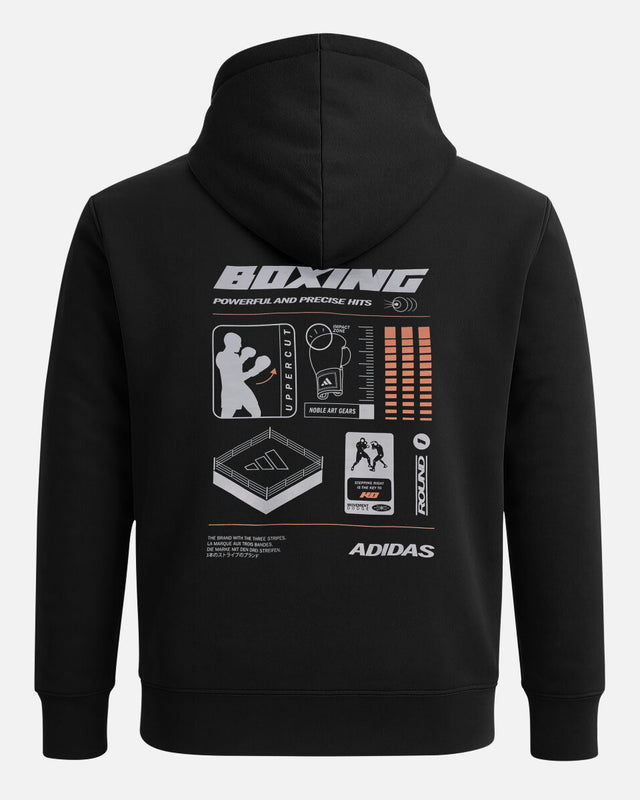 Adidas Hoodie Boxing Graphic Line - Sort (ADIGLHD26B1-90000)
