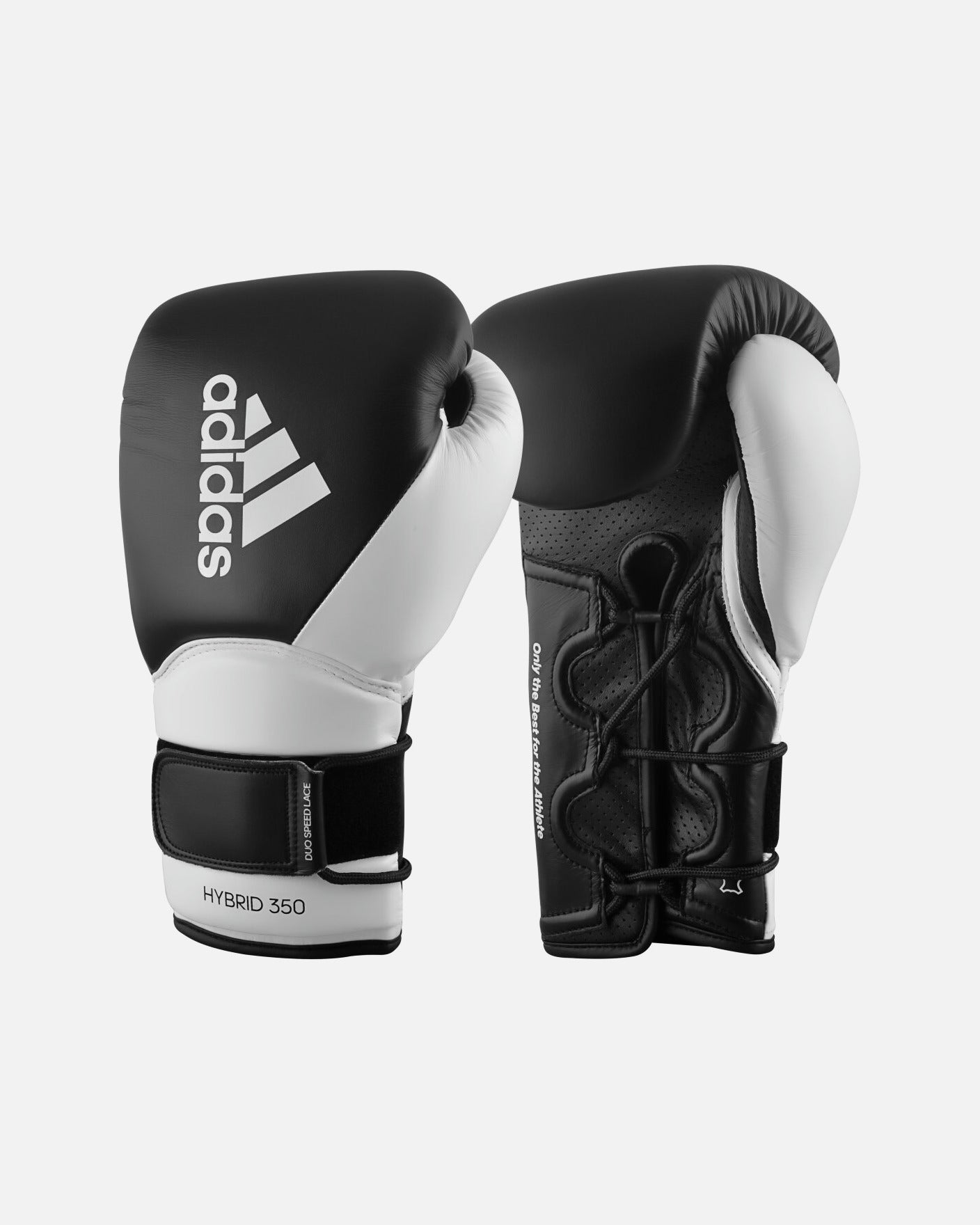 Guantoni da boxe Adidas Hybrid 350 Duo Lace – Nero/Bianco