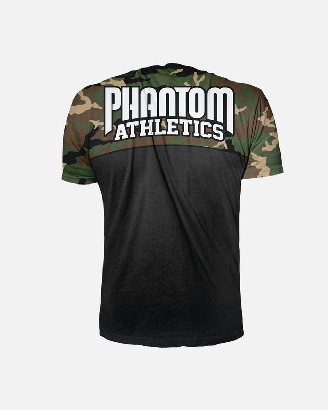 Phantom Athletics Tréninkové tričko EVO – Černé/Woodland
