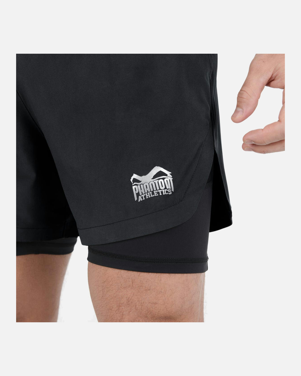 Phantom Athletics Compressie Shorts Laser 2in1 - Zwart