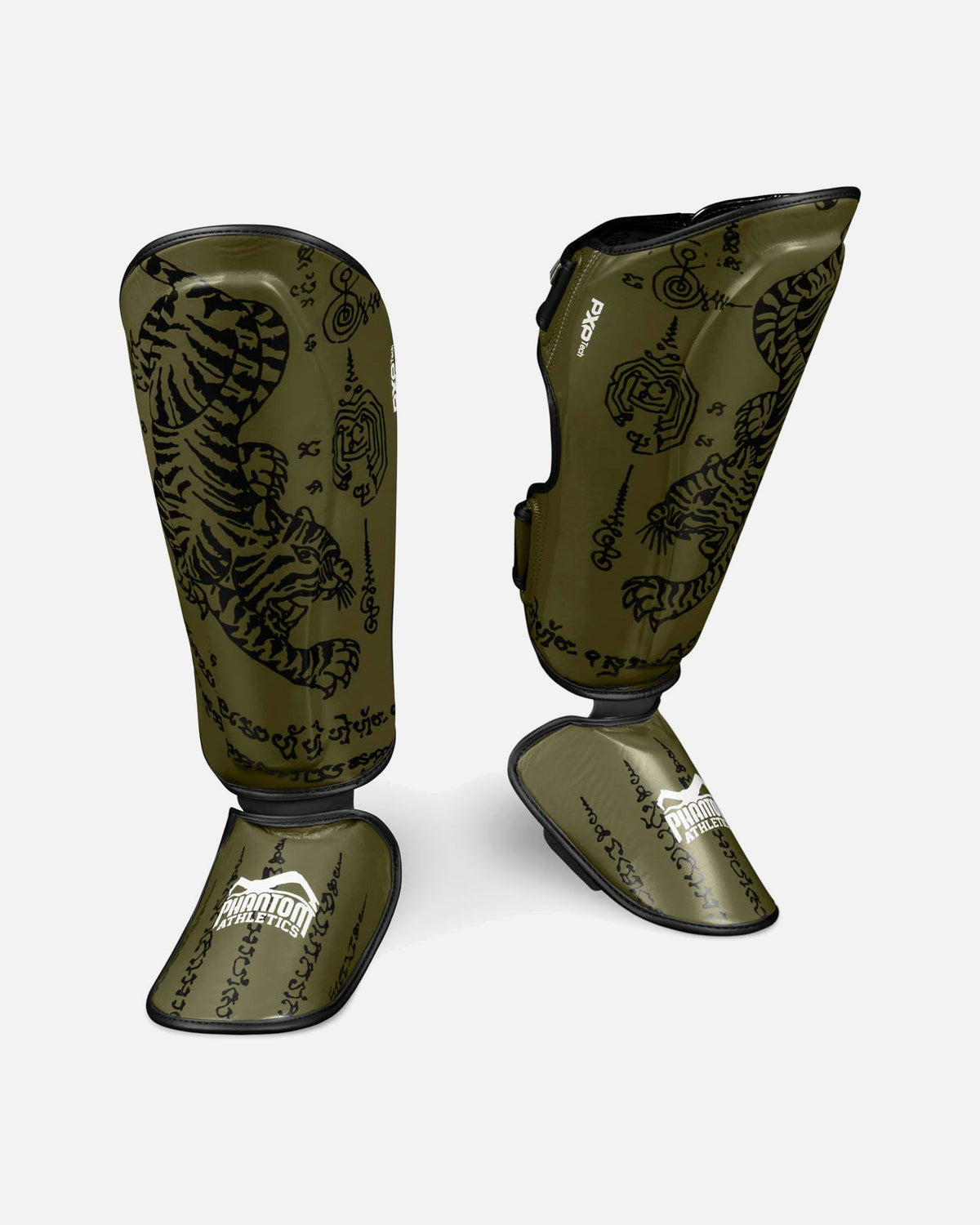 Protège-tibias Phantom Athletics Muay Thai Army – Vert