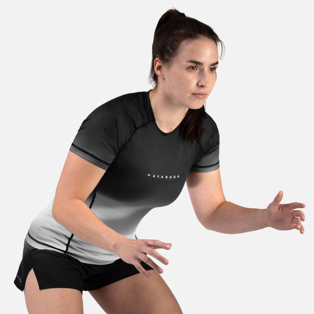 Hayabusa Rashguard Apex Nova Korte Mouwen Dames - Grijs