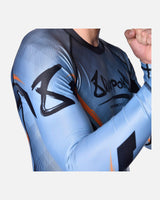 8 WEAPONS Rashguard Shift – Ice Grey/Orange