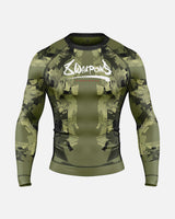8 WEAPONS Rashguard Hit 2.0 - Olijf/Zwart