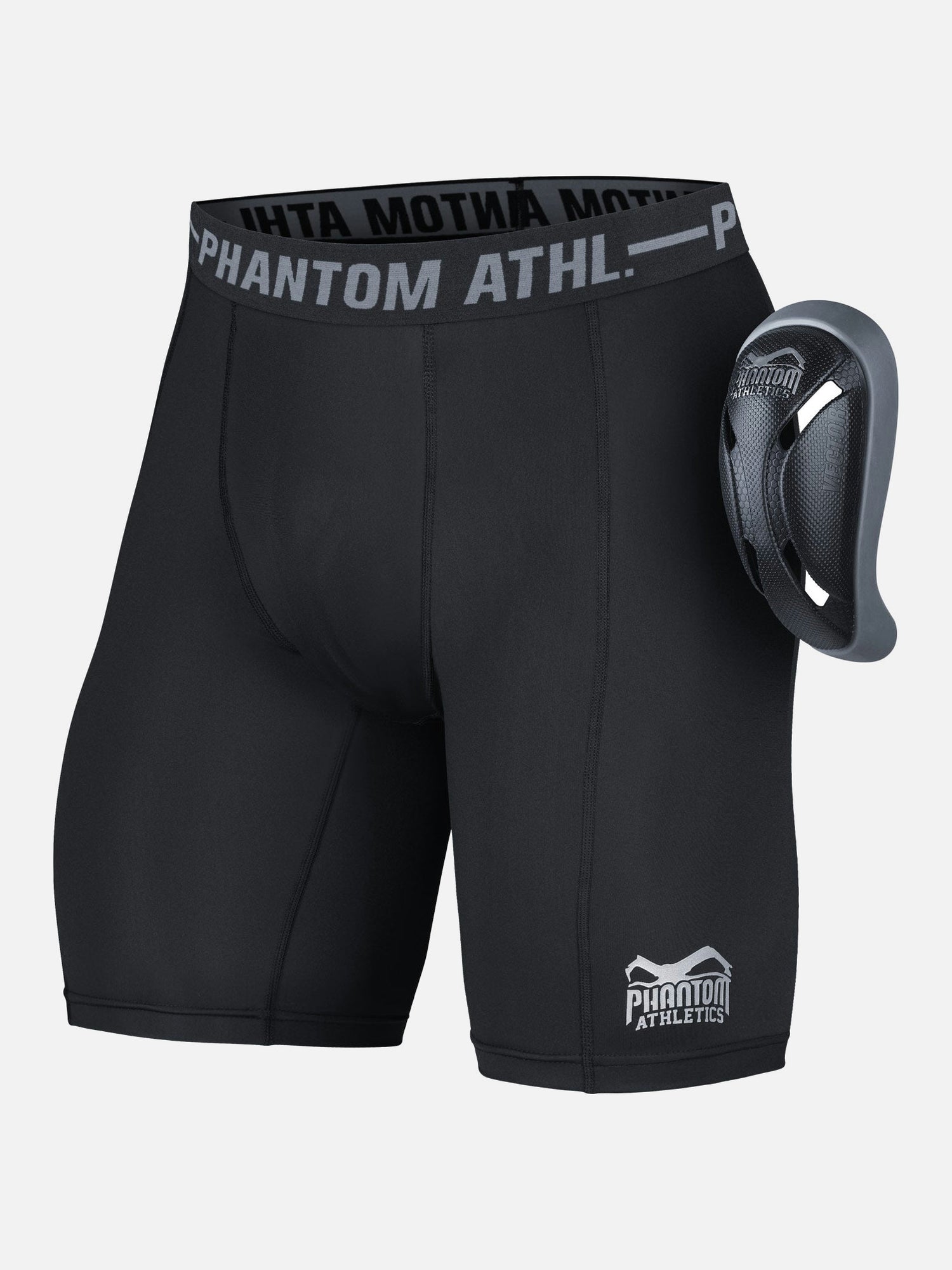Phantom Athletics Compressie Shorts Vector Met Kruisbeschermer - Zwart