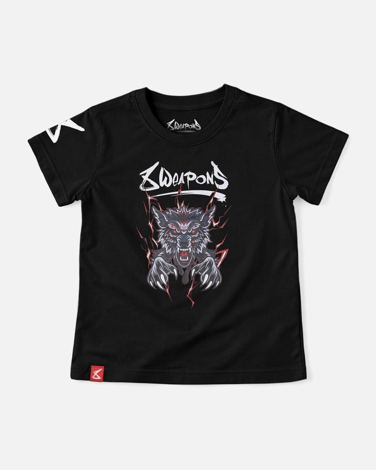 8 WEAPONS T-Shirt Beastial Wolf - Zwart/Rood
