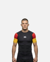 Phantom Athletics Rashguard Germany Korte Mouwen - Zwart/Rood/Goud