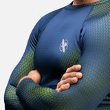 Hayabusa Rashguard Fusion Lange Mouwen - Blauw/Groen