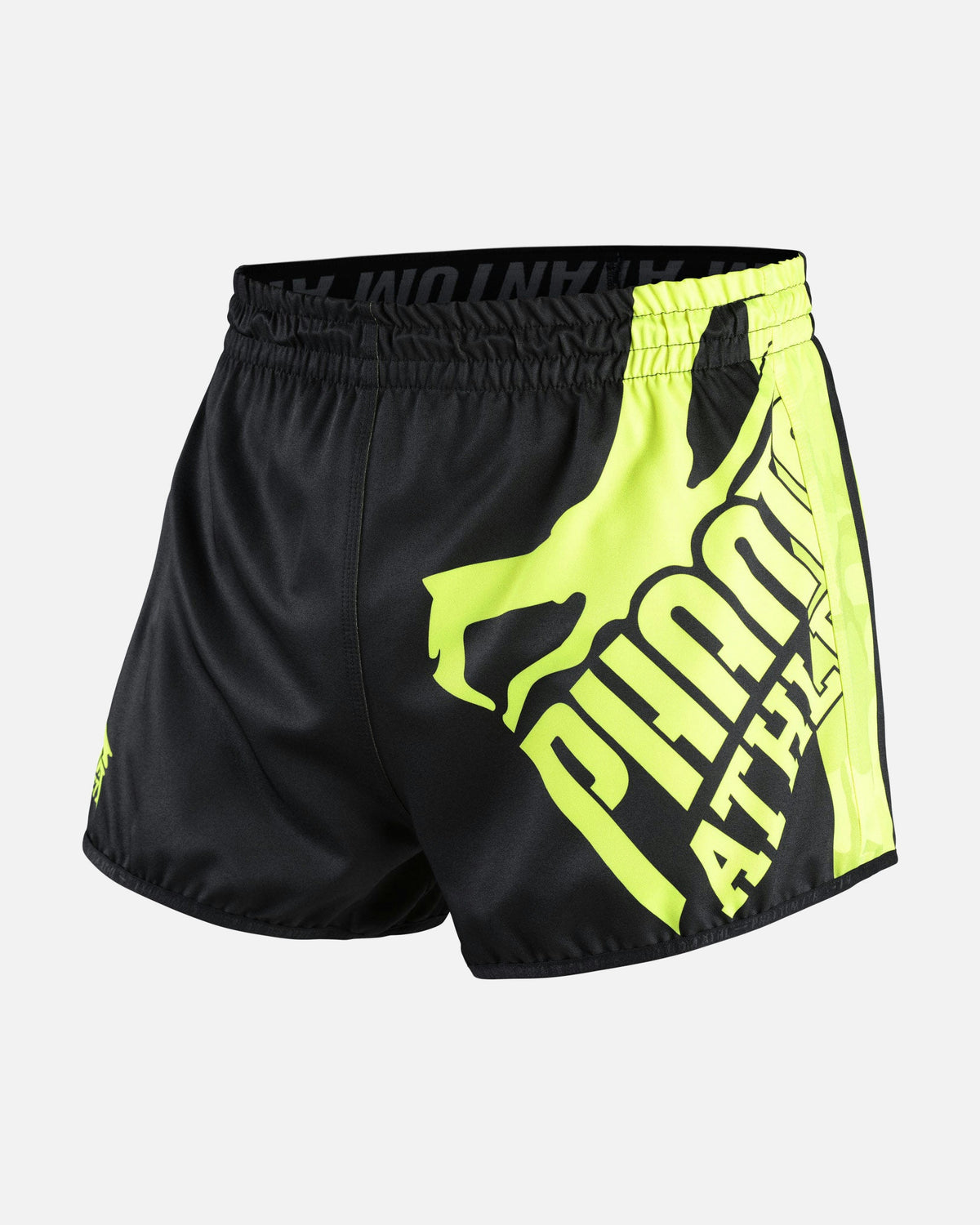 Pantaloncini Muay Thai Phantom Athletics Revolution – Nero/Neon