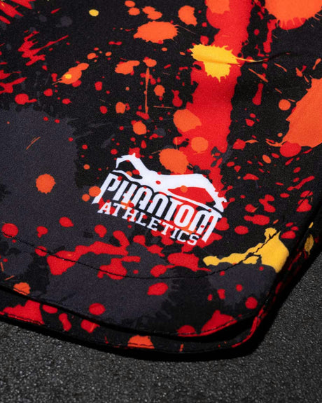 Phantom Athletics MMA Shorts Fusion Splatter - Rood