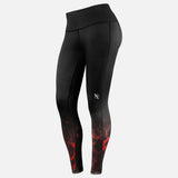 Hayabusa x UFC BJJ Leggings Dames - Zwart/Rood