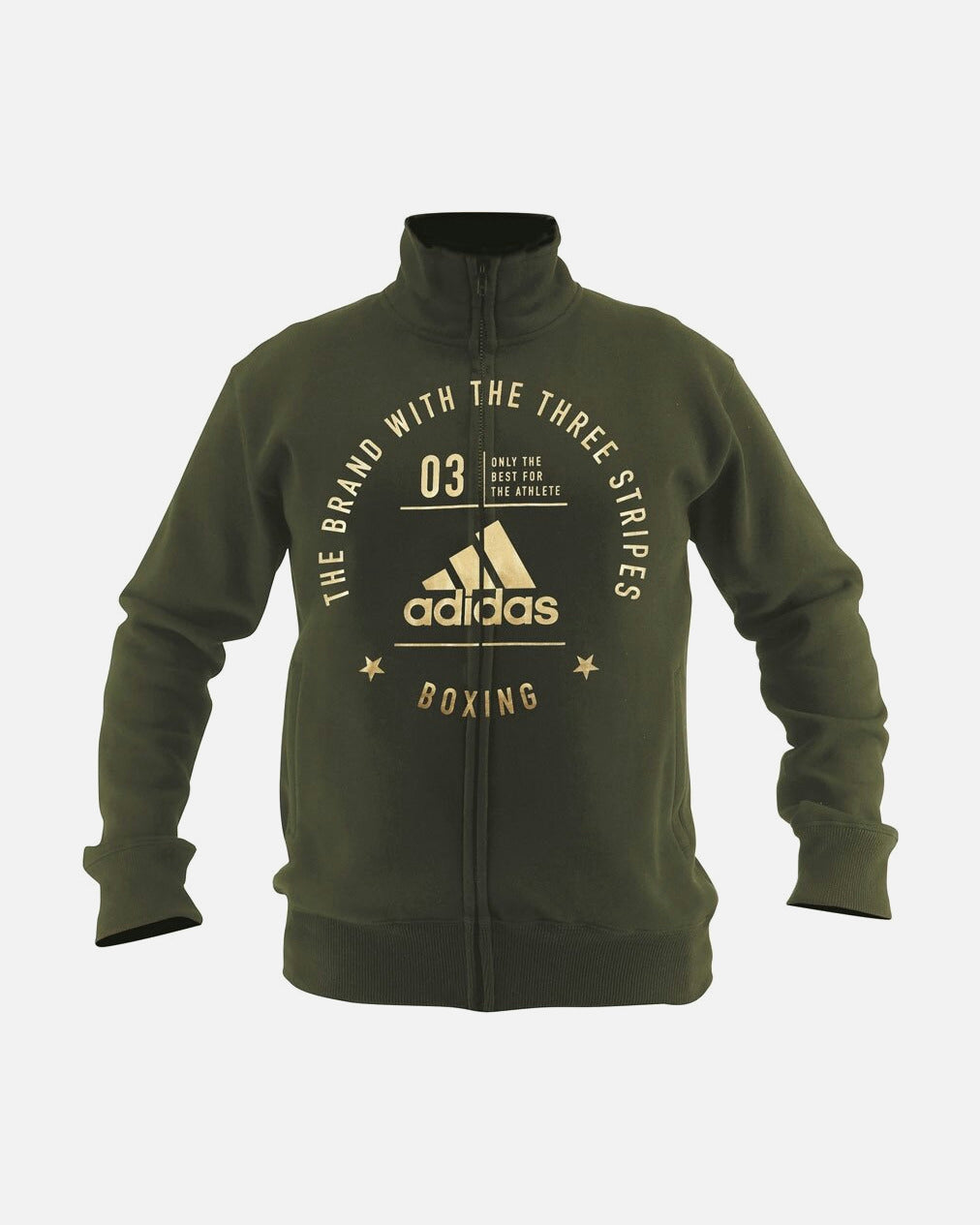 Jachetă de antrenament Adidas Community Boxing – Verde/Auriu