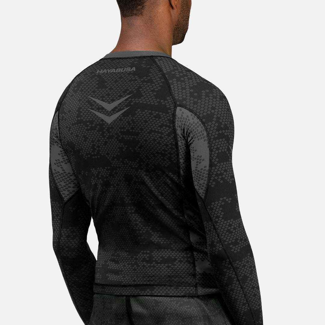 Hayabusa Rashguard Ranked Lange Mouwen - Zwart