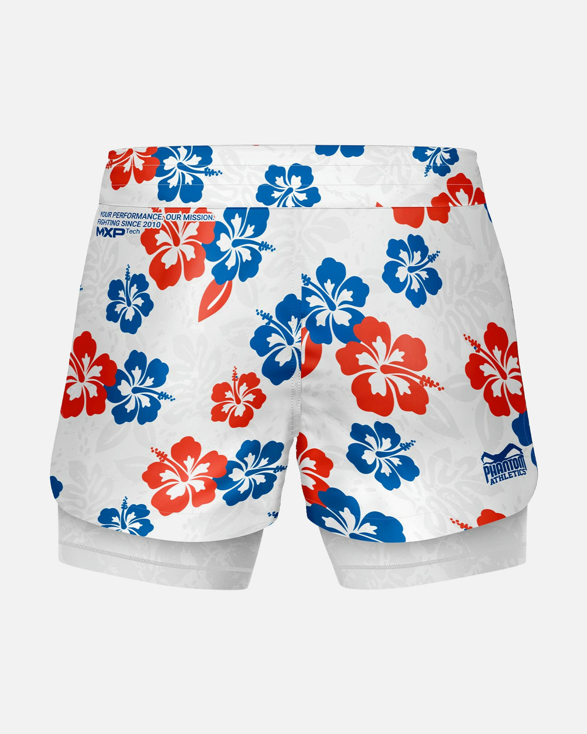 Pantaloncini MMA Phantom Athletics Fusion 2in1 – Bianco/Blu/Rosso