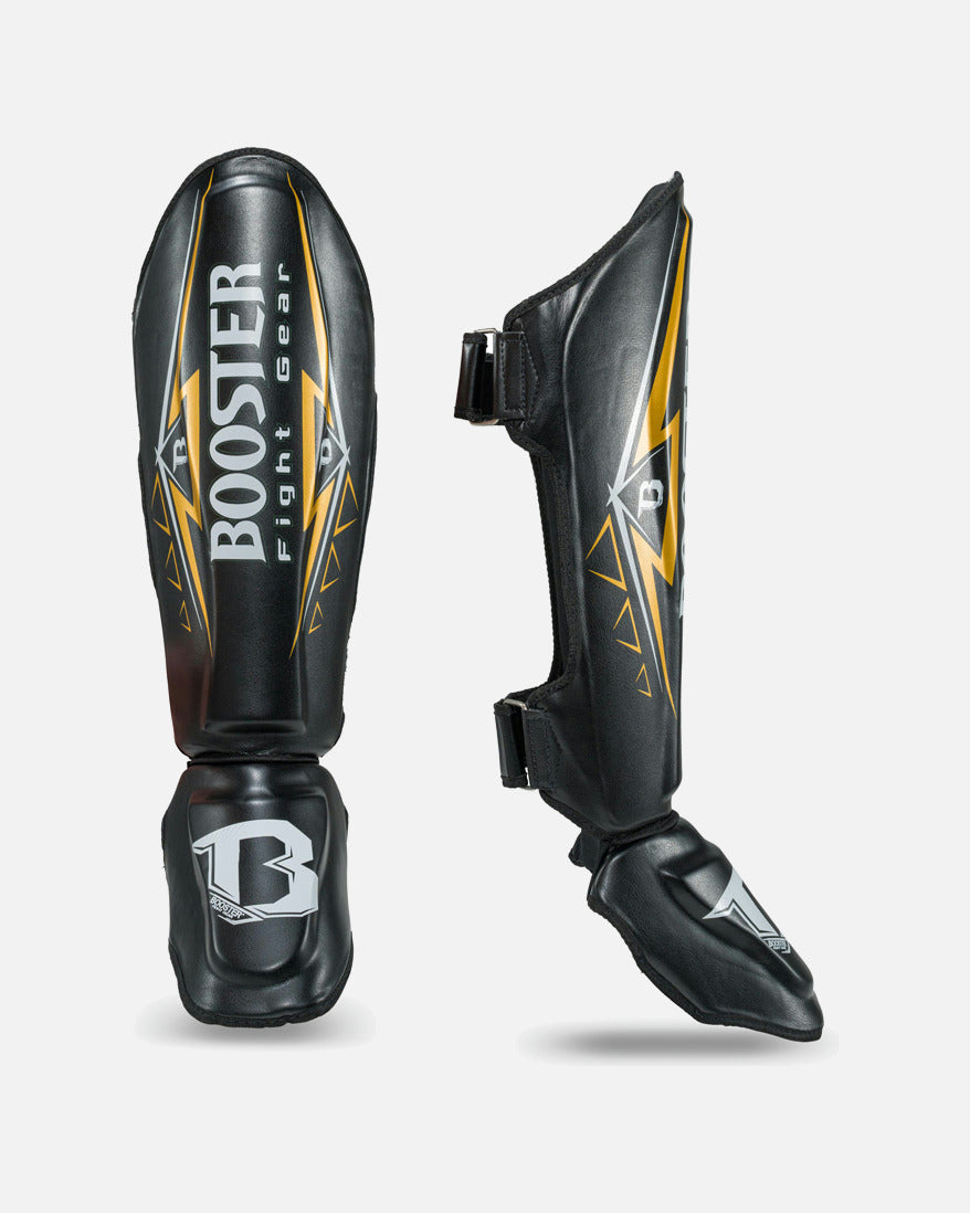 Booster Scheenbeschermers Warrior - Zwart