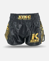 King Pro Boxing Muay Thai Shorts Hexagon 2 Kinderen - Zwart