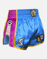 8 WEAPONS Muay Thai Shorts Meow Thai - Blauw/Paars