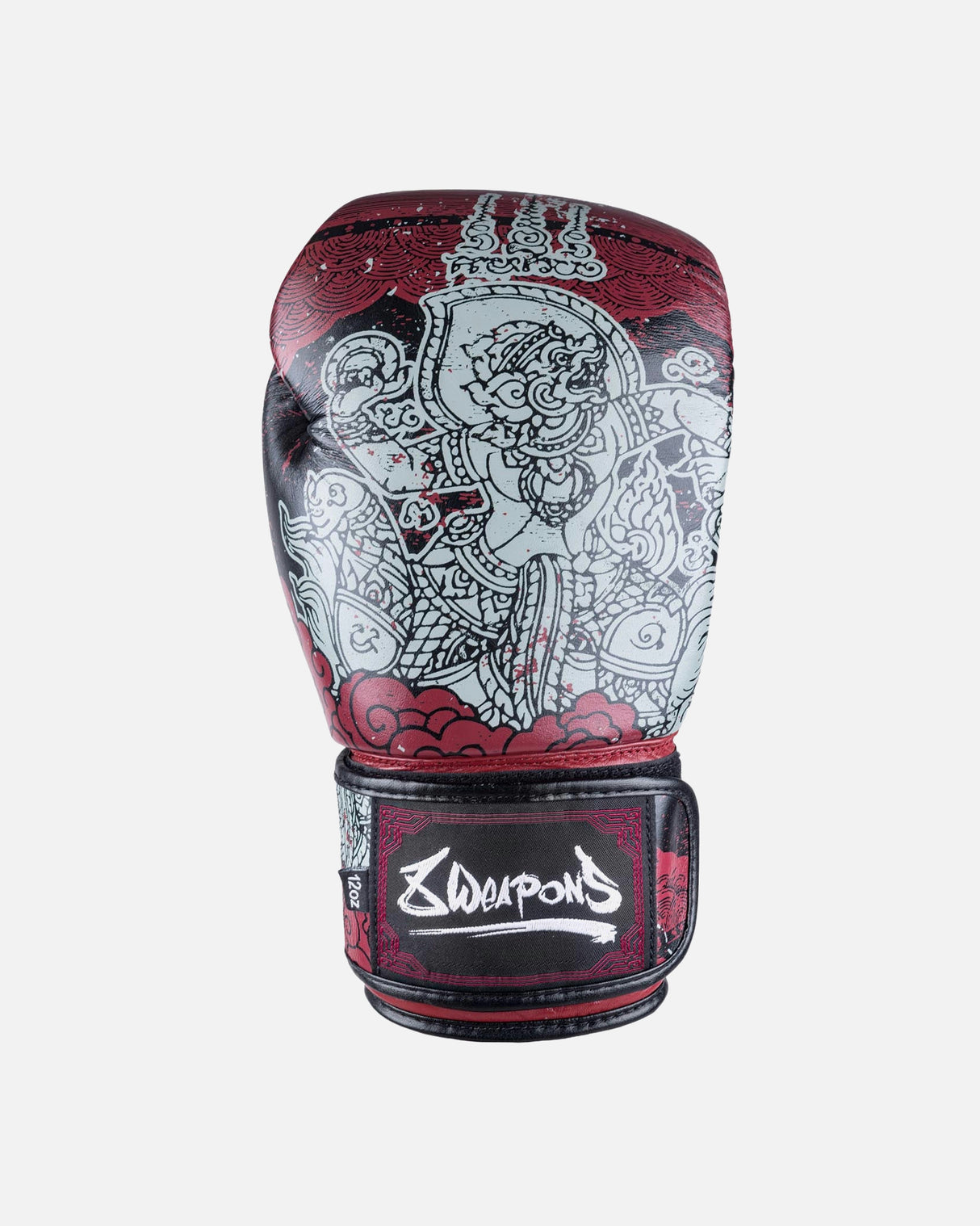 8 WEAPONS Bokshandschoenen Hanuman Yant - Zwart/Rood