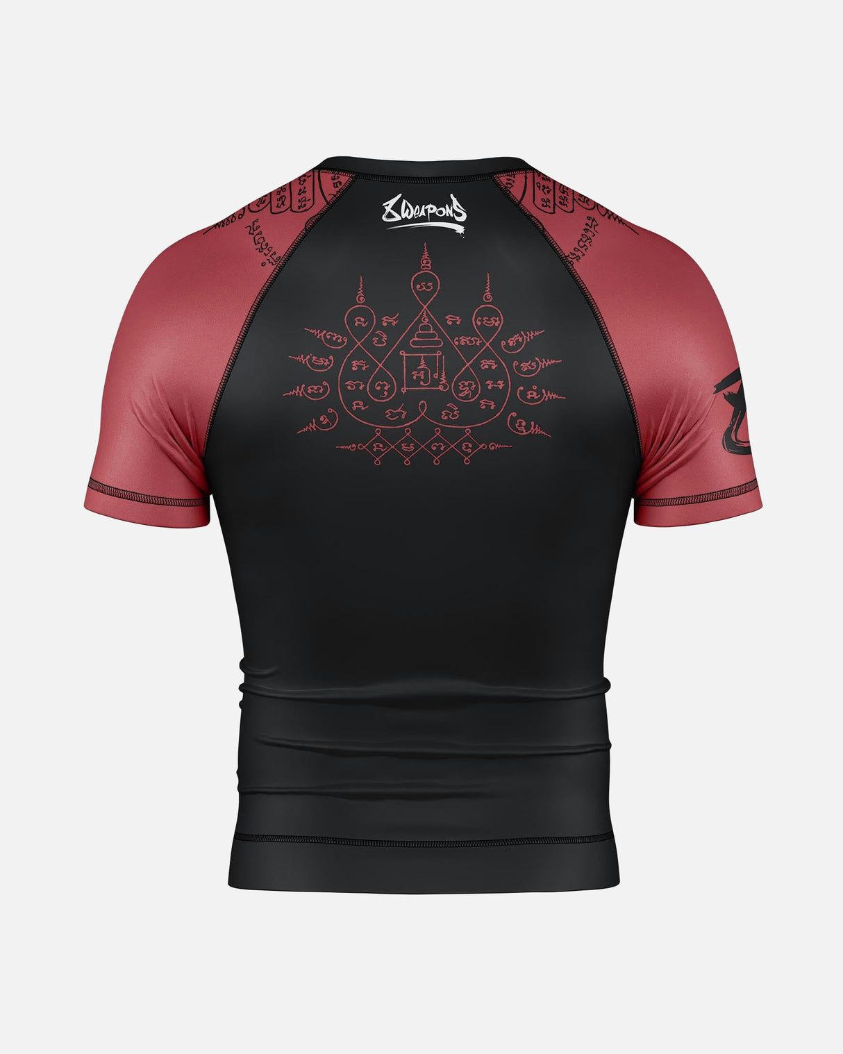 8 WEAPONS Rashguard 8 Ways Yant 2.0 - Zwart/Bordeaux